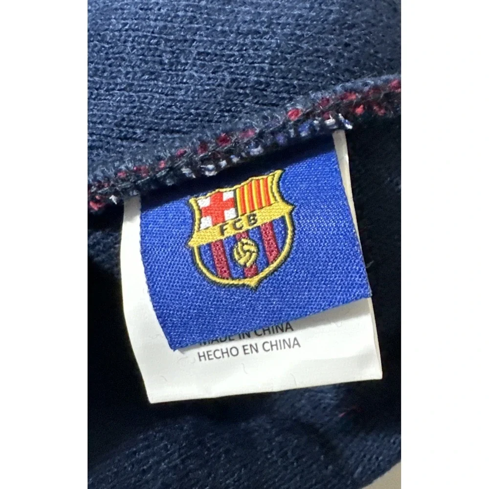 FC Barcelona Soccer Beanie BARCA Unisex Hat Pom Pom‎ One Size Knit NEW